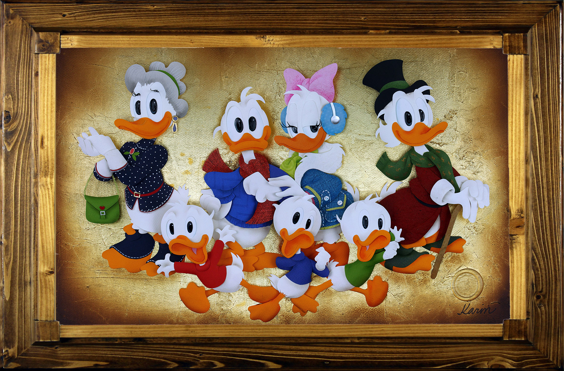 Karin Arruda Paper Art - Duck Family